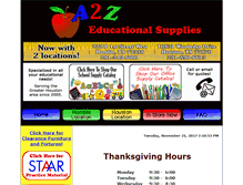 Tablet Screenshot of a2zedsupplies.com